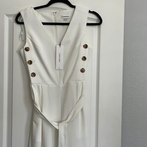 Calvin Klein, size 4 jumpsuit purchased from macy’s. Brand new.